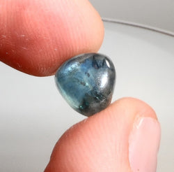 4.55CT BLUE GREEN TRILLION BUFF TOP CAB - Blaze-N-Gems