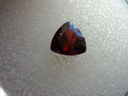 .77CT. BEAUTIFUL BLOOD RED/ORANGE TRILLION CUT MONTANA GARNET - Blaze-N-Gems