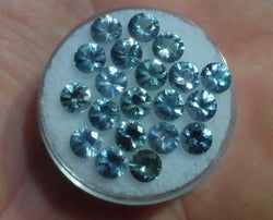 4.5 MM. ROUND SAPPHIRES .45 CT. APPROX. LIGHT BLUE UNHEATED - Blaze-N-Gems